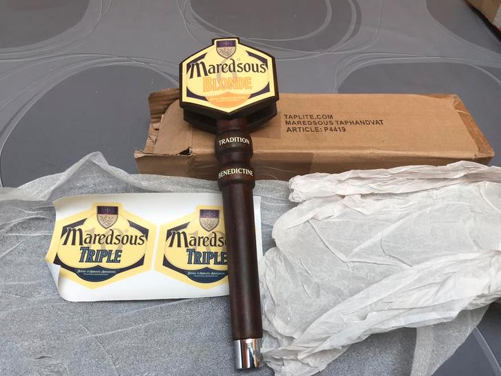 Poignée de robinet Maredsous neuve, Collections, Marques de bière, Neuf, Autres types, Enlèvement ou Envoi
