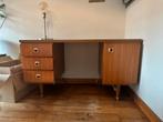 Retro vintage teak bureau, Huis en Inrichting, Bureaus, Ophalen, Zo goed als nieuw, Bureau
