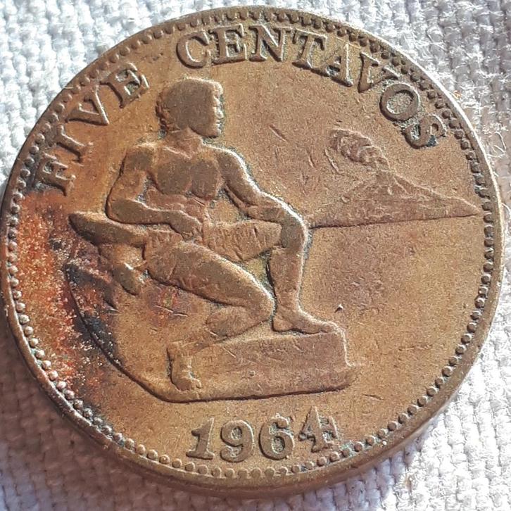 PHILIPPINES : 5 CENTAVOS 1964 KM 187, Timbres & Monnaies, Monnaies | Asie, Monnaie en vrac, Asie du Sud Est, Envoi