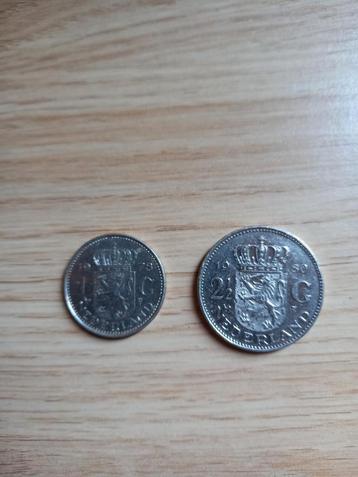 2 munten Nederlandse gulden