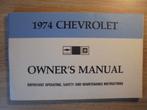 1974 Chevrolet. Original Owner's Manual., Ophalen of Verzenden