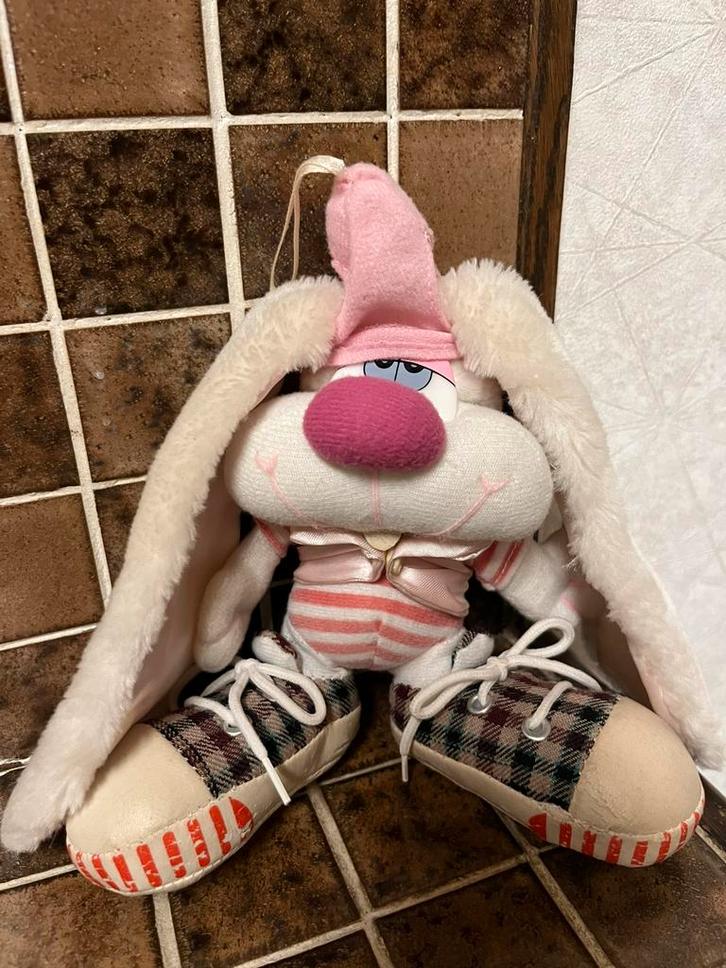 Diddl konijn vintage knuffel, Verzamelen, Diddl, Gebruikt, Knuffel, Diddl, Ophalen of Verzenden