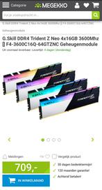 G.Skill DDR4 Trident Z Neo 4x16GB 3600Mhz, Informatique & Logiciels, Enlèvement, Comme neuf, DDR4