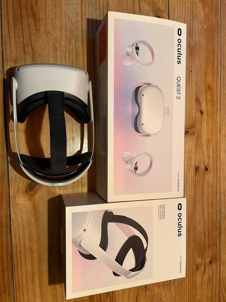 Oculus quest 2 + exstras, Games en Spelcomputers, Virtual Reality, Zo goed als nieuw, Pc, Ophalen