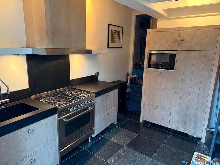 Rechte Keuken Massief Hout + Apparatuur + GEDEMONTEERD, Huis en Inrichting, Keuken | Complete keukens, Enkelwandige keuken, Overige kleuren