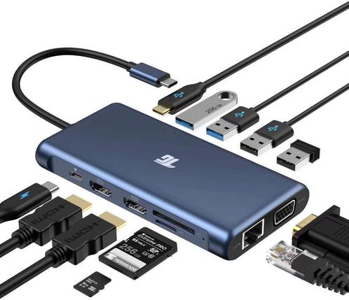 12-in-1 USB Type C Hub model HB015, Informatique & Logiciels, Stations d'accueil, Neuf, Hub USB, Disque dur, Portable, Tablette