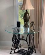 Glazen tafelblad, 7 mm dik, 1.15 m doorsnede, Huis en Inrichting, Tafels | Sidetables, Ophalen, Zo goed als nieuw