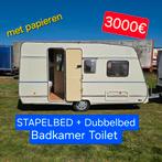 Caravan papieren stapelbed Badkamer wc camping voortent bouw, Caravans en Kamperen, Ophalen