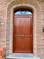 Houten rechthoekige voordeur (2m40h x 1m03b incl glas), Doe-het-zelf en Bouw, Deuren en Vliegenramen, Gebruikt, 215 cm of meer