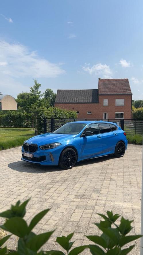 Bmw m135i xdrive f40 2019, Auto's, BMW, Particulier, 1 Reeks, Benzine, Euro 6, Stadsauto, 5 deurs, Automaat, Blauw, Zwart, Alcantara