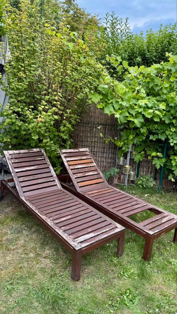 2 transats de jardin, Tuin en Terras, Tuinmeubel-accessoires, Gebruikt, Ophalen