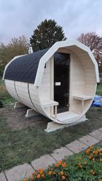 3M Barrel Sauna van licht, Scandinavisch grenenhout, Verzenden, Nieuw, Fins of Traditioneel, Complete sauna