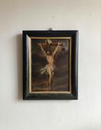 Oud schilderij op hout van Christus, Antiek en Kunst