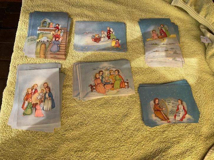 Prachtige oude onbeschreven kerstkaartjes, jaren’60, Diversen, Kerst, Nieuw, Ophalen of Verzenden