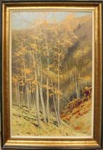 Vital Keuller (1866-1945): Forêt de St-Hubert 1929 (49x69cm), Antiek en Kunst, Ophalen of Verzenden