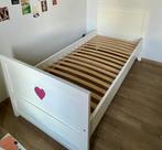 Wit eenpersoonsbed, Huis en Inrichting, Ophalen, 90 cm, Eenpersoons, Wit