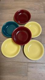 6 diepe boch pastel borden, Ophalen of Verzenden