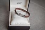 Mont Blanc armband heren - bruin leder, Bijoux, Sacs & Beauté, Bracelets, Enlèvement, Neuf, Brun, Cuir