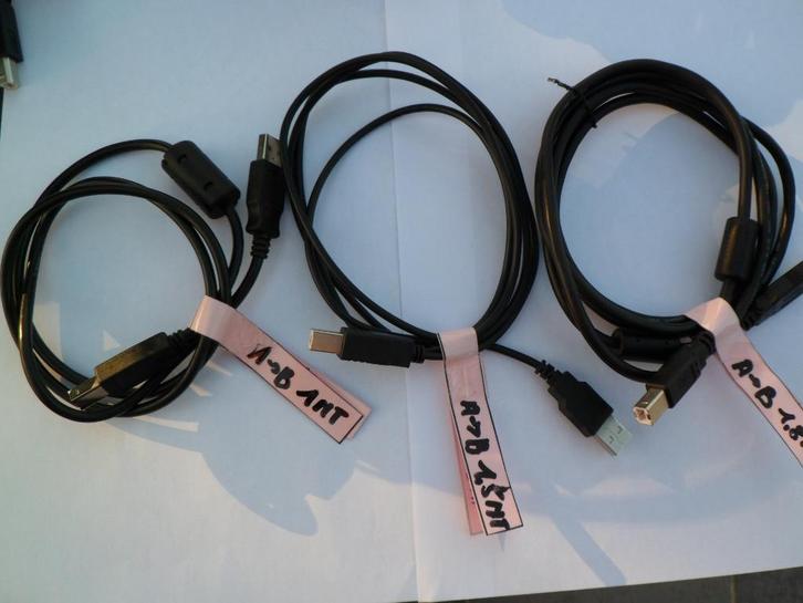 USB Kabels 2.0 Type A naar USB Type B male voor printers, ed, Computers en Software, Pc- en Netwerkkabels, Zo goed als nieuw, Ophalen of Verzenden