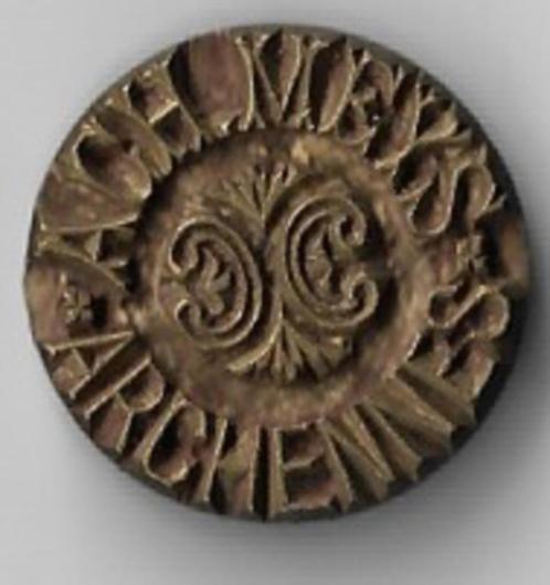 Unieke oude stempel ACH. MEYS * ARCHENNES *, Verzamelen, Biermerken, Ophalen of Verzenden