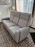 Divan électrique tissus gris 3 places, Maison & Meubles, Enlèvement, Comme neuf, Tissus