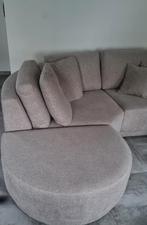 Hoeksalon,  van  2025, beige  met verstelbare poef en kussen, Huis en Inrichting, Zetels | Zetels en Chaises Longues, Ophalen