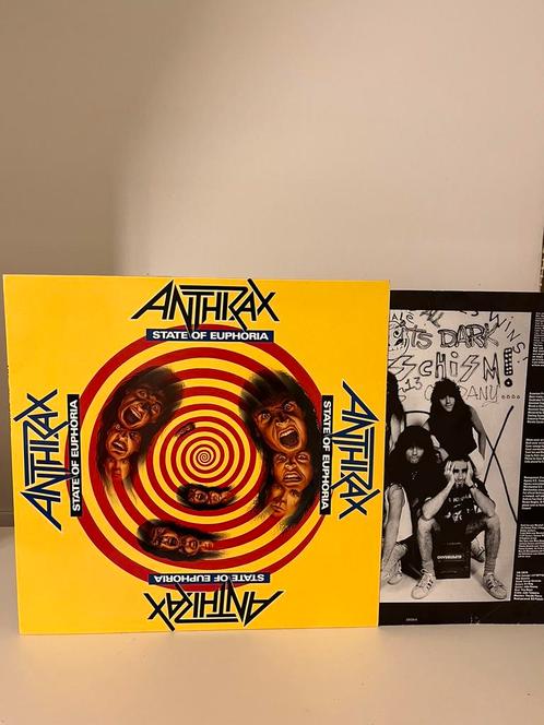 LP Anthrax “State of Euphoria” original EU, Cd's en Dvd's, Vinyl | Hardrock en Metal, Gebruikt, Ophalen