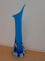 Mooi vaasje in glas,  hoogte 28 cm, Ophalen of Verzenden