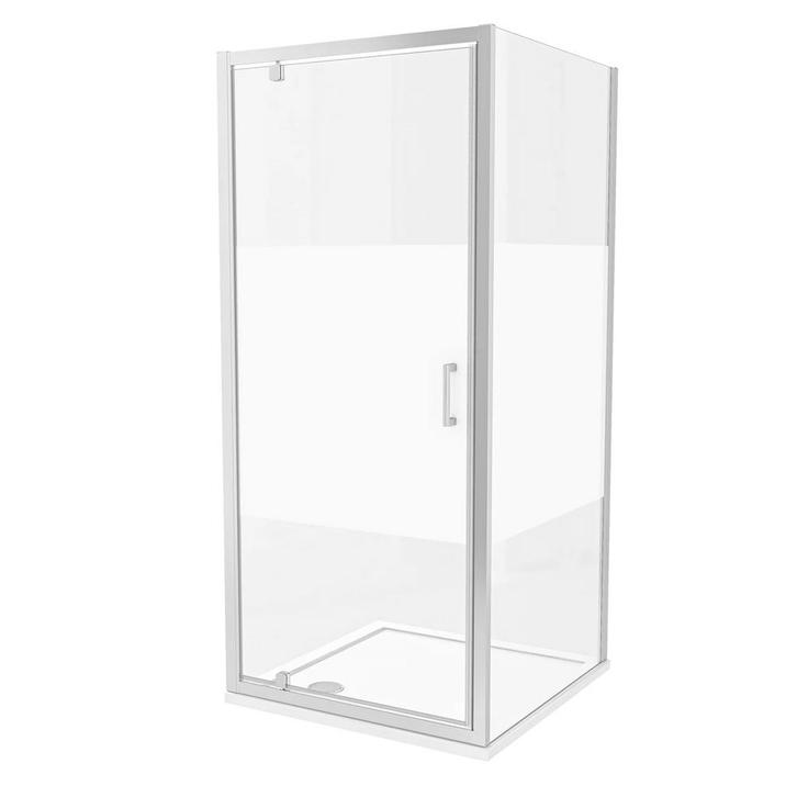 Cabine de douche en coin, Bricolage & Construction, Sanitaire, Comme neuf, Douche, Verre, Enlèvement