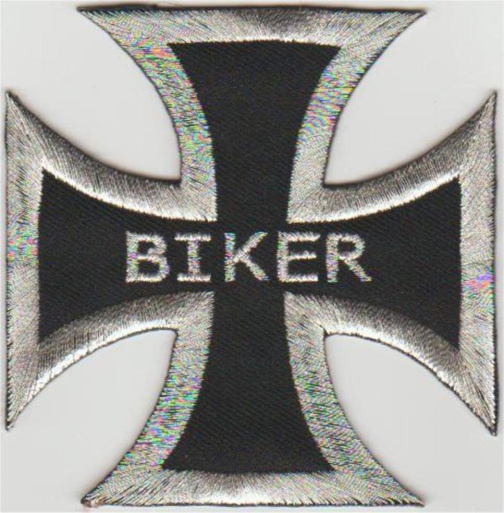 Iron Cross Biker stoffen opstrijk patch embleem #6, Motoren, Accessoires | Overige, Nieuw, Verzenden