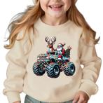 Crème sweater maat 116 met kerstman print, Ophalen of Verzenden, Nieuw, Meisje, Trui of Vest