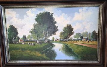 Schilderij grazende koeien beschikbaar voor biedingen