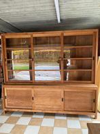 Teak vitrinekast 2m50, Ophalen of Verzenden, Zo goed als nieuw, Teakhout