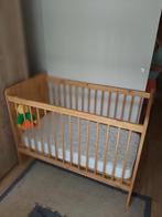 houten Kinderbed met matras, in hoogte verstelbaar, Ophalen, 140 tot 160 cm, Zo goed als nieuw, Matras