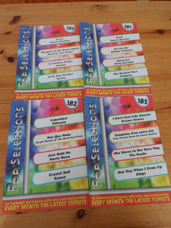 Pop Selections 180 / 181 / 182 / 186 / 187 / 188 / 189, Musique & Instruments, Partitions, Neuf, Artiste ou Compositeur, Populaire