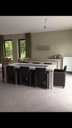 ✅ Keukentafel Grijs - 230cm op 100cm ✅, Ophalen, Overige materialen, 100 tot 150 cm, 200 cm of meer