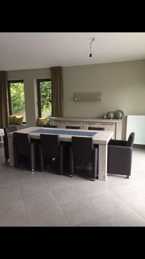 ✅ Keukentafel Grijs - 230cm op 100cm ✅, Huis en Inrichting, Tafels | Salontafels, Zo goed als nieuw, 75 cm of meer, 100 tot 150 cm