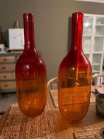 2 vazen rood / amber, Maison & Meubles, Accessoires pour la Maison | Vases, Comme neuf, Enlèvement, Rouge