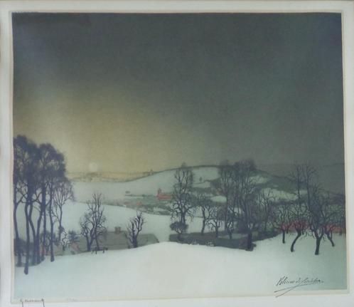 VALERIUS DE SAEDELEER / VLAAMSE ARDENNEN / KLEURETS 72x79cm, Antiek en Kunst, Kunst | Litho's en Zeefdrukken, Ophalen