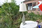 très grande lampe avec pied en bois abat jour plissé, Overige vormen, Nieuw, Groen, Ophalen