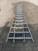 Aluminium ladder 3 delen, Doe-het-zelf en Bouw, Ladders en Trappen, Ophalen, Gebruikt, Ladder, Opvouwbaar of Inschuifbaar