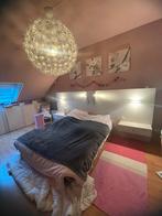 Tête de lit avec table de nuit et lampes intégrées., Maison & Meubles, Chambre à coucher | Chambres à coucher complètes, Comme neuf