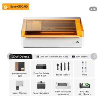 Xtool M1 Ultra deluxe 20W beschikbaar voor biedingen
