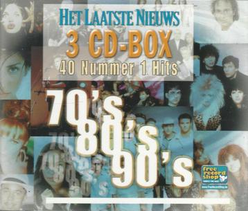 3CD-BOX * HET LAATSTE NIEUWS - 40 NR 1 HITS (70's 80's 90's) beschikbaar voor biedingen