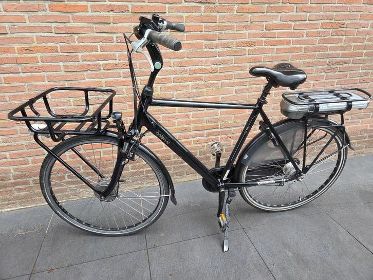 Elektrische herenfiets batavus, Fietsen en Brommers, Elektrische fietsen, Gebruikt, Batavus, 55 tot 59 cm, 50 km per accu of meer