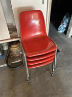 Set van 4 stoelen, Huis en Inrichting, Stoelen, Ophalen, Zo goed als nieuw, Metaal
