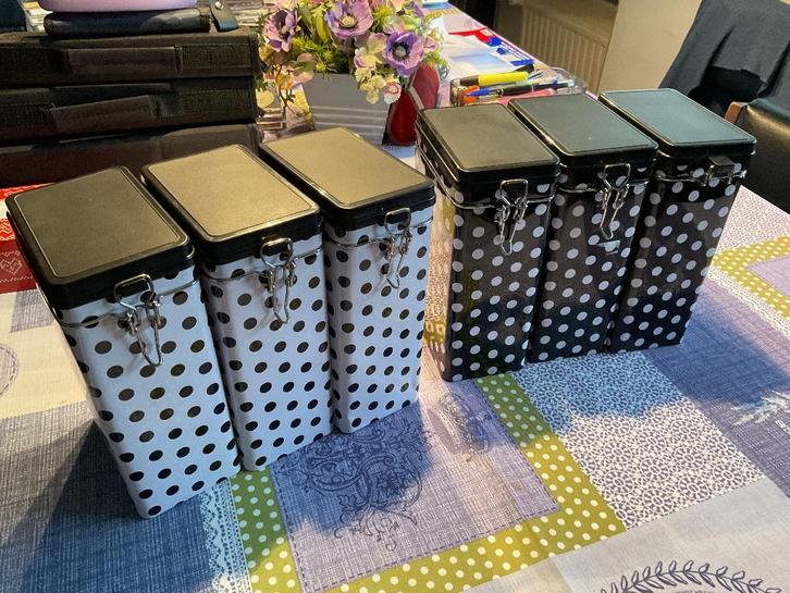 6 leuke bewaardozen, Huis en Inrichting, Keuken | Keukenbenodigdheden, Ophalen