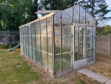 Serre uit galva staal, Tuin en Terras, Kassen, Ophalen, Glas, Gebruikt, Staal