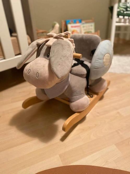 Nattou schommelpaard ezel baige, Kinderen en Baby's, Speelgoed | Hobbelfiguren, Zo goed als nieuw, Ophalen of Verzenden