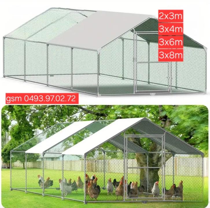 kippenren incl draad en dakje in verschillende maten, Dieren en Toebehoren, Pluimvee | Toebehoren, Nieuw, Kippenhok of Kippenren